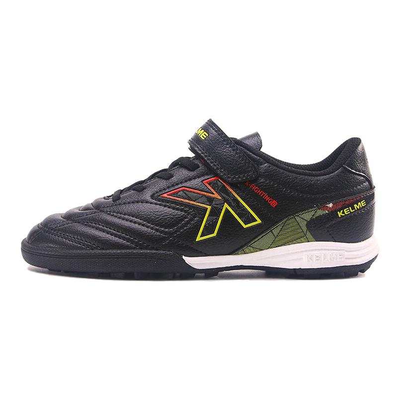KELME Slip Resistant Abrasion Resistant Low top Kids' Soccer Shoes Black Kids'