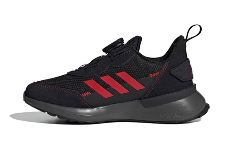 Adidas Adidas Rapidarun Boa Cushioning Low top Kids' Running Shoes Black Red Children Aged 3 7 Years Old