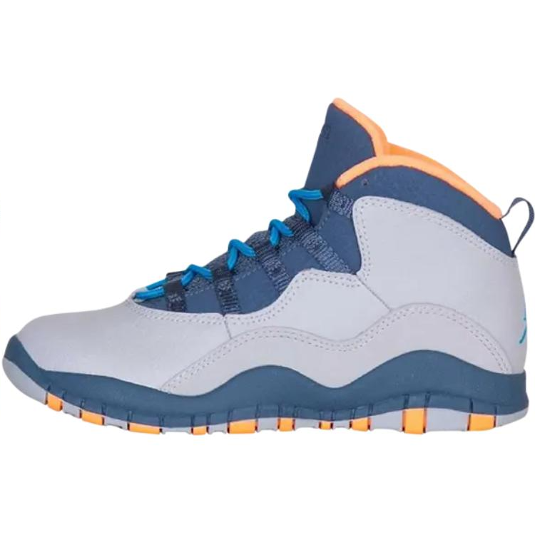 Jordan Jordan Air Jordan 10 High top Children's Basketball Shoes Gray Children Aged 3 7 Years Old