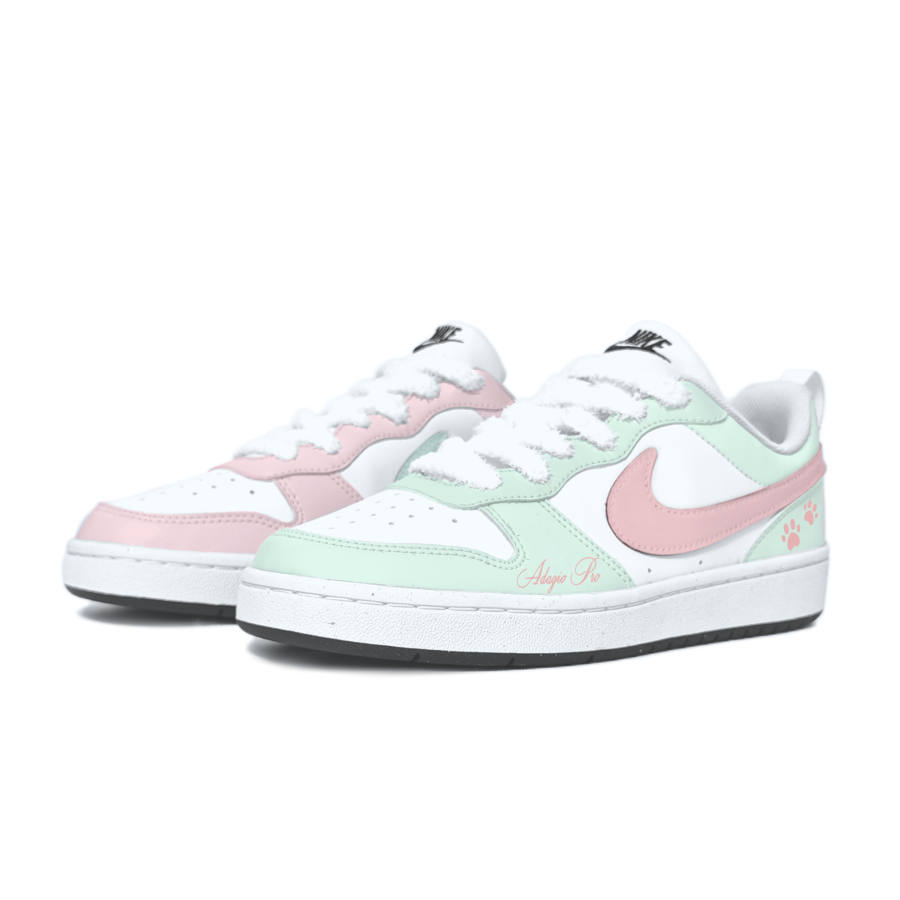 Nike Nike Court Borough Low top Kids' Skateboarding Shoes Pink Green Teenagers