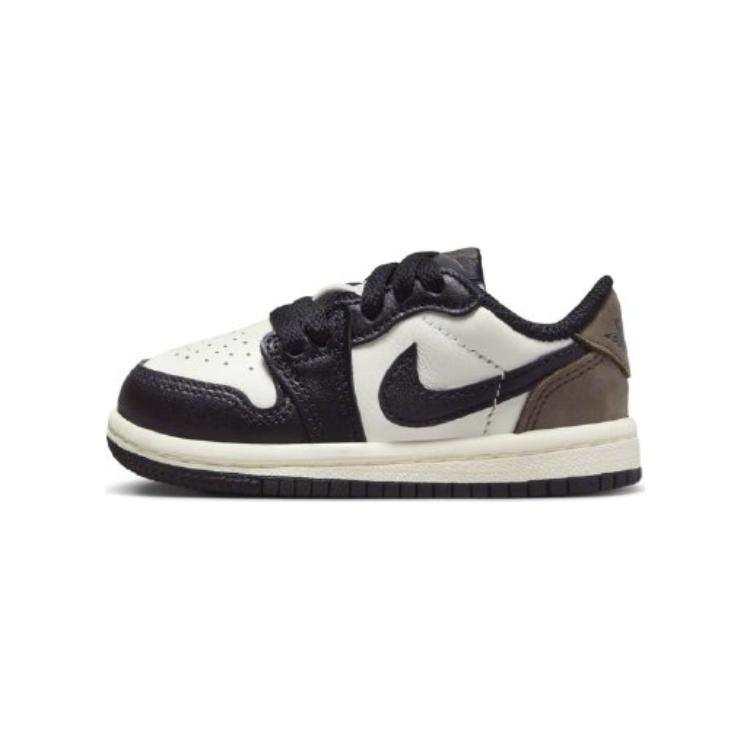 Jordan Jordan Air Jordan 1 Slip Resistant Abrasion Resistant Low top Toddler Shoes Black White Infant And Toddler