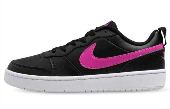 Nike Nike Court Borough Collection Low 2 Synthetic Leather Low top Skateboard Shoes Black Pink Unisex