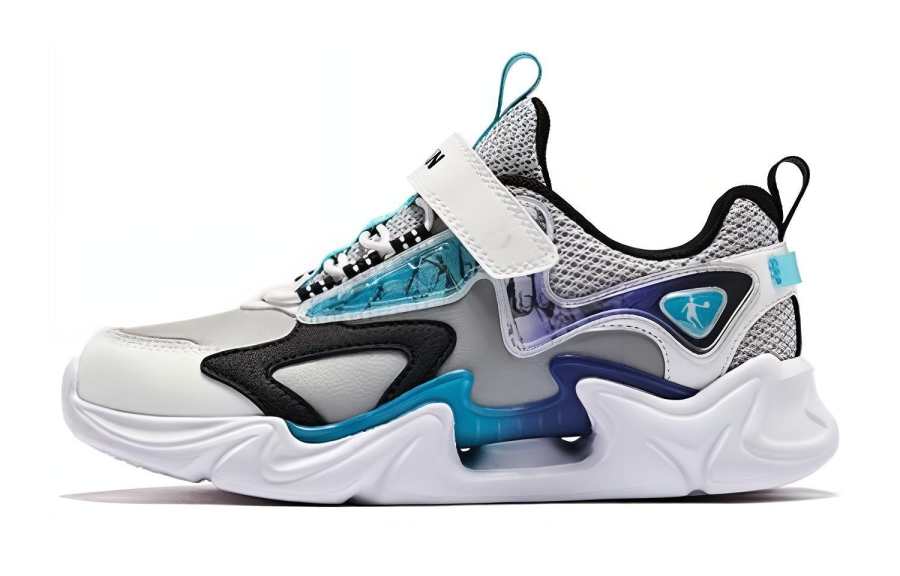 QIAODAN Low top Casual Shoes Gray White Teenagers