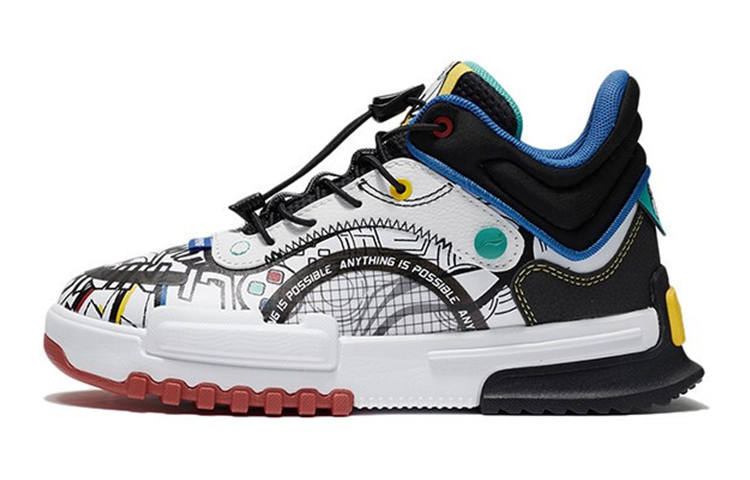 Li-Ning YOUNG Li Ning YOUNG Journey Mid top Skateboard Shoes White Teenagers