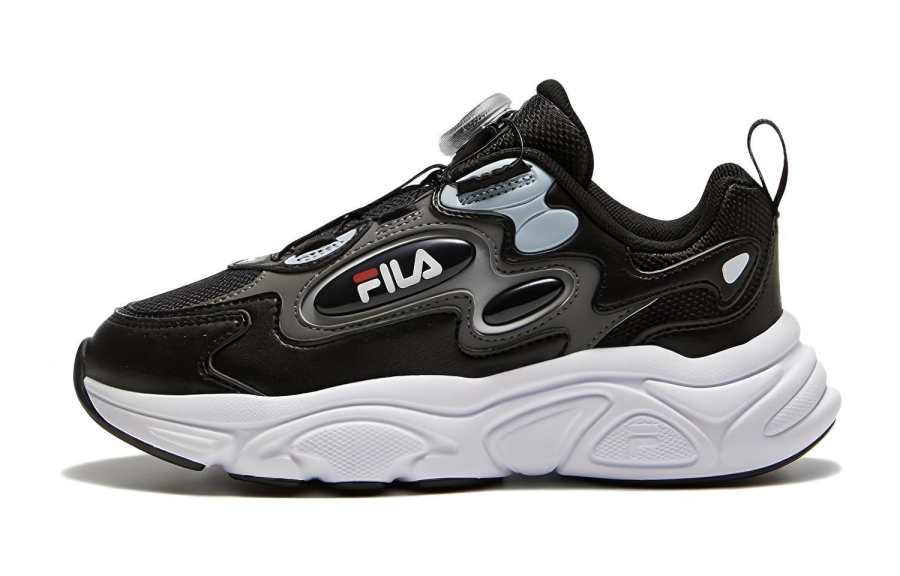 FILA KIDS Mars Cushioning Abrasion Resistant Low top Kids' Running Shoes Black Gray Unisex