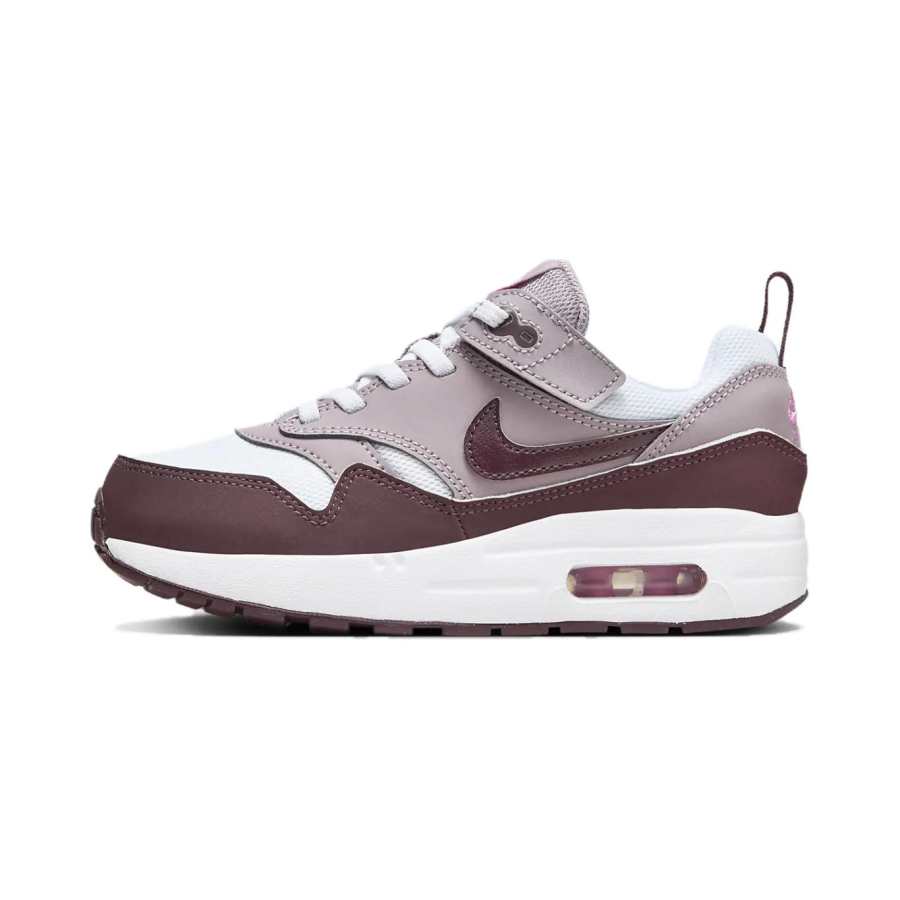 Nike Nike Air Max 1 Abrasion Resistant Low top Kids Lifestyle Shoes Purple White Children Aged 3 7 Years Old