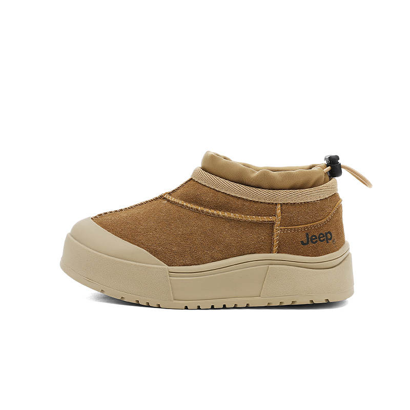 Jeep Synthetic Leather Vintage Fleece Lined Platform Ankle Boots Anti Kick Abrasion Resistant Thermal High top