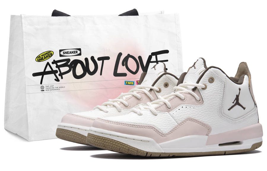 Jordan Jordan Courtside 23 Peach Bubble Gum Mid top Children's Basketball Shoes Pink Teenagers