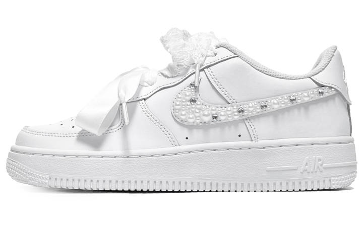 Nike Nike Air Force 1 Ballet In The Clouds Leather Slip Resistant Abrasion Resistant Cushioning