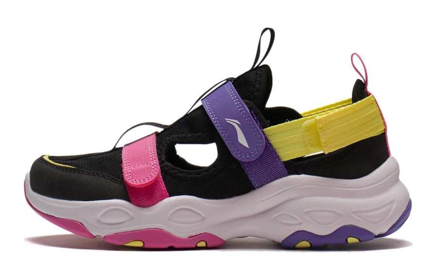 Li-Ning YOUNG Li Ning YOUNG Cushioning Breathable Sandal Black Purple Teenagers