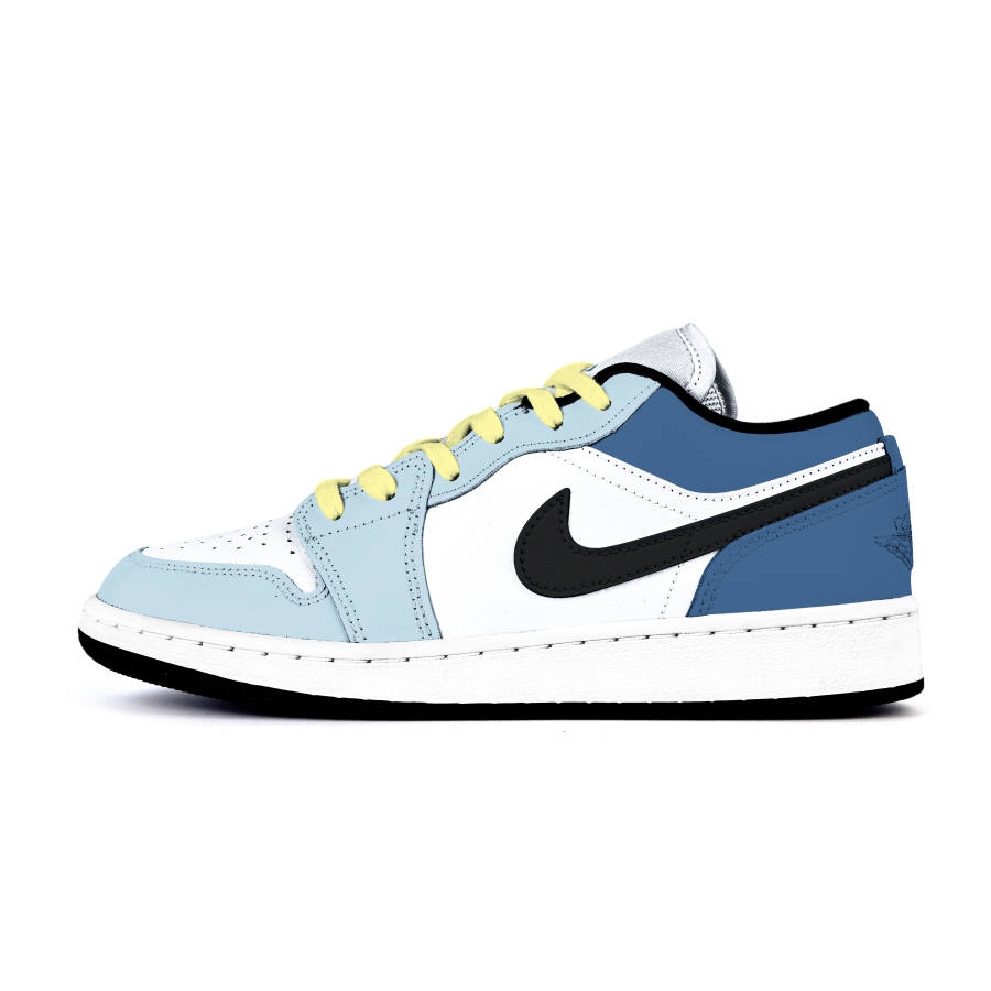 Jordan Jordan Air Jordan 1 Low Leather Cushioning, Wear Resistant Low top Children's Basketball Shoes Black Teenagers