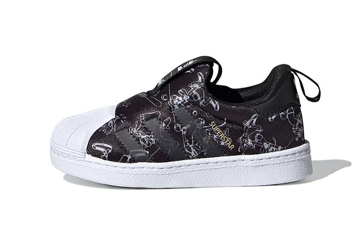 Adidas Originals SUPERSTAR 360 Anti kick Low top Baby & Toddler Shoes Black Infant And Toddler