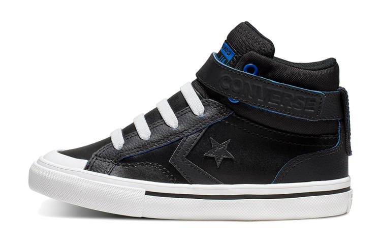 Converse Pro Blaze Strap Pro Blaze Starp High top Kids' Skateboarding Shoes Black Blue Teenagers