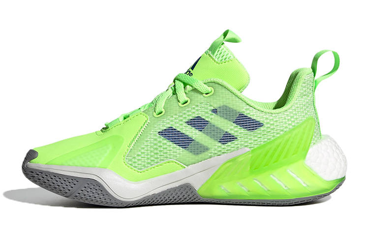 Adidas Adidas 4Uture One Running J Mesh Breathable Low top Kids' Running Shoes Green Blue Teenagers