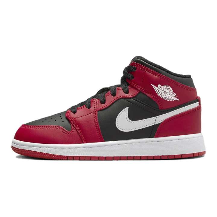 Jordan Jordan Mid top Basketball Shoes Red Black White Unisex
