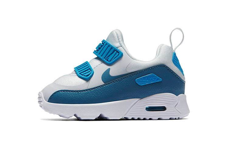 Nike Nike Air Max 90 Low top Running Shoes White Blue TD Infant And Toddler