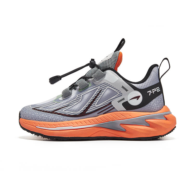 7-PE 7 PE Running Shoes Gray/Orange Kids'