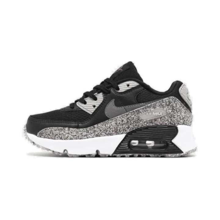 Nike Nike Air Max 90 Comfortable Low top Kids' Running Shoes Black Gray Children Aged 3 7 Years Old
