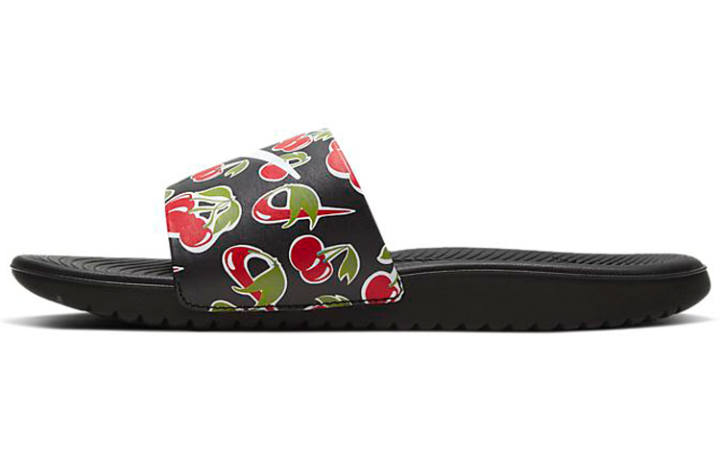 Nike Nike Kawa Kids' Slippers Black All Over Print Cherry Kids'