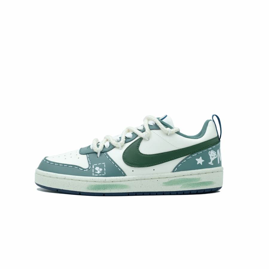 Nike Nike Court Borough Oasis Wanderer Slip Resistant Abrasion Resistant Low top Kids' Skateboarding Shoes Ocean Green