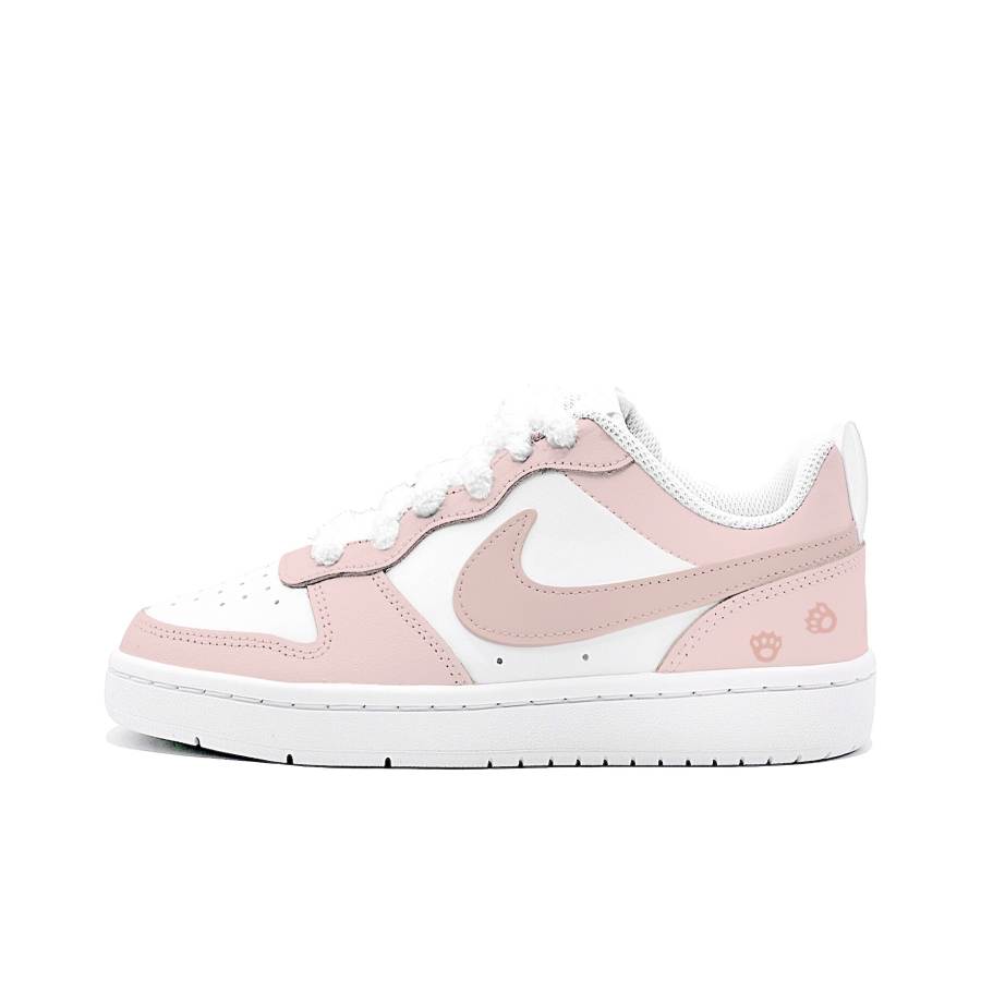 Nike Nike Court Borough Warm Palm Journal Leather Low top Kids' Skateboarding Shoes Peach Teenagers