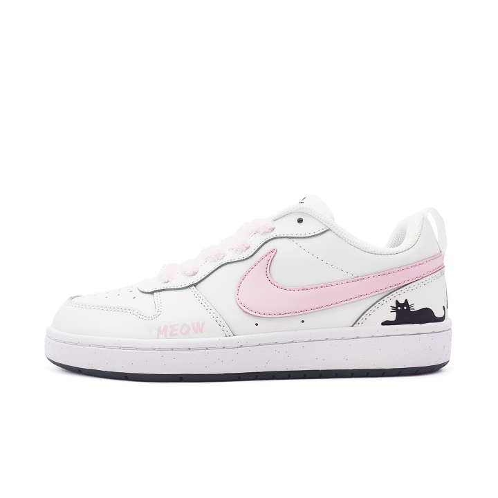 Nike Nike Court Borough MEOW Cat Synthetic Leather Slip Resistant Abrasion Resistant Slip Resistant Abrasion Resistant