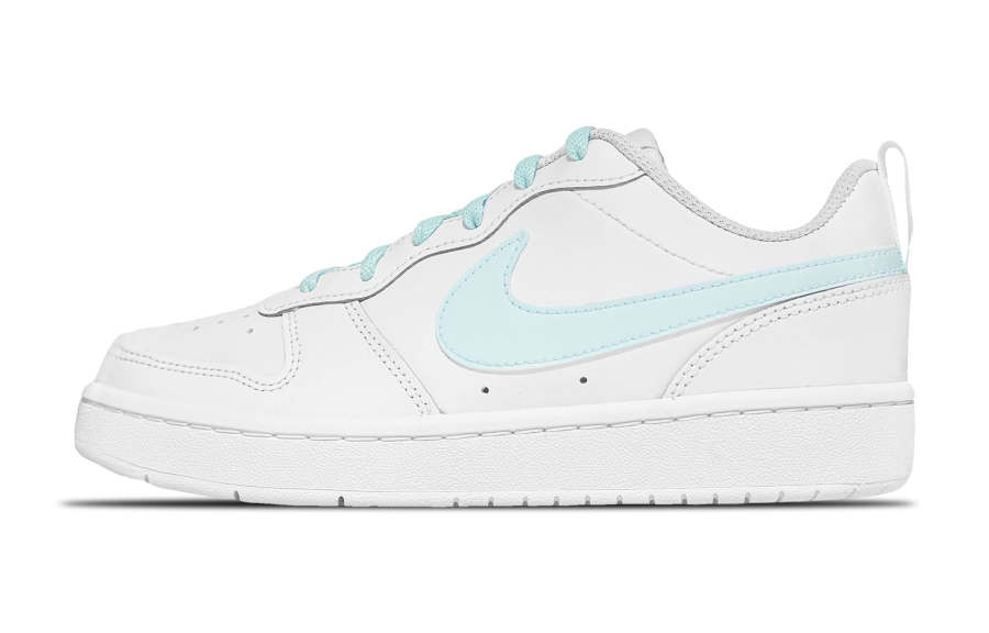Nike Nike Court Borough 2Court Borough Low 2 Low top Kids' Skateboarding Shoes White Cyan Teenagers