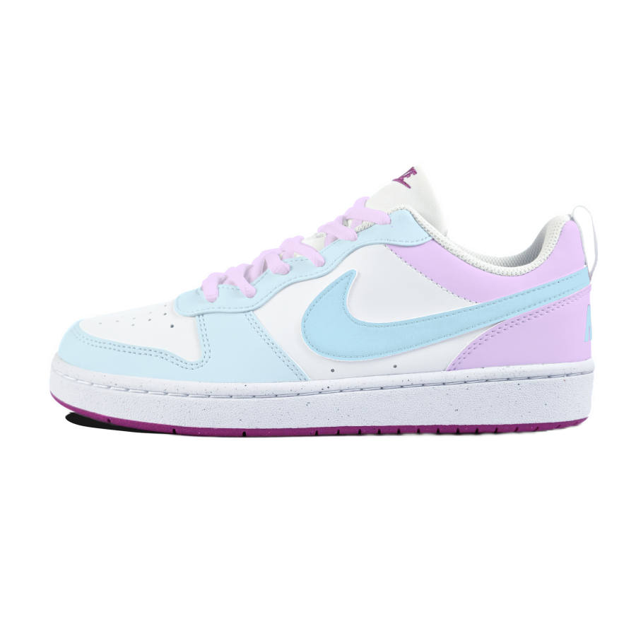 Nike Nike Court Borough Slip Resistant Abrasion Resistant Low top Kids' Skateboarding Shoes White Teenagers