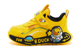 B.Duck Yellow Duck Synthetic Leather Thickened And Fleece Lined Space Duck Comfortable Versatile Sports