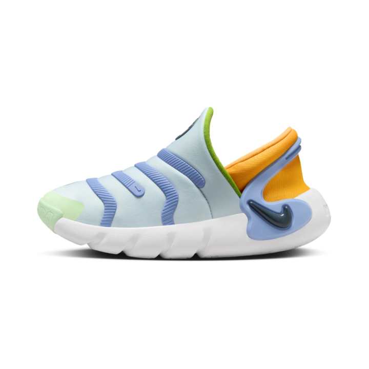 Nike Nike Dynamo 2 EasyOn Slip Resistant Abrasion Resistant Low top Kids Lifestyle Shoes Blue Yellow