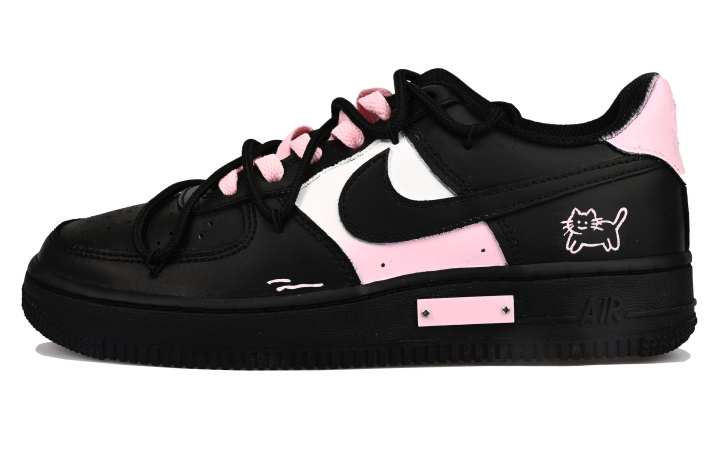 Nike Nike Air Force 1 Gradient Kitten Synthetic Leather Slip Resistant Cushioning Low top Kids' Skateboarding Shoes
