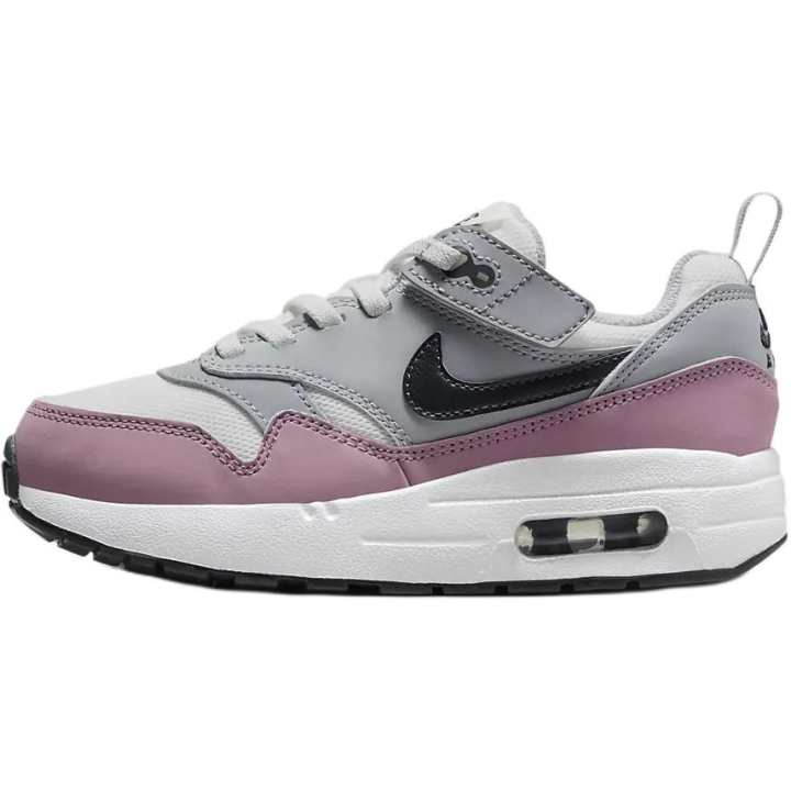Nike Nike Air Max 1 Comfortable Abrasion Resistant Low top Kids' Running Shoes Gray Kids'