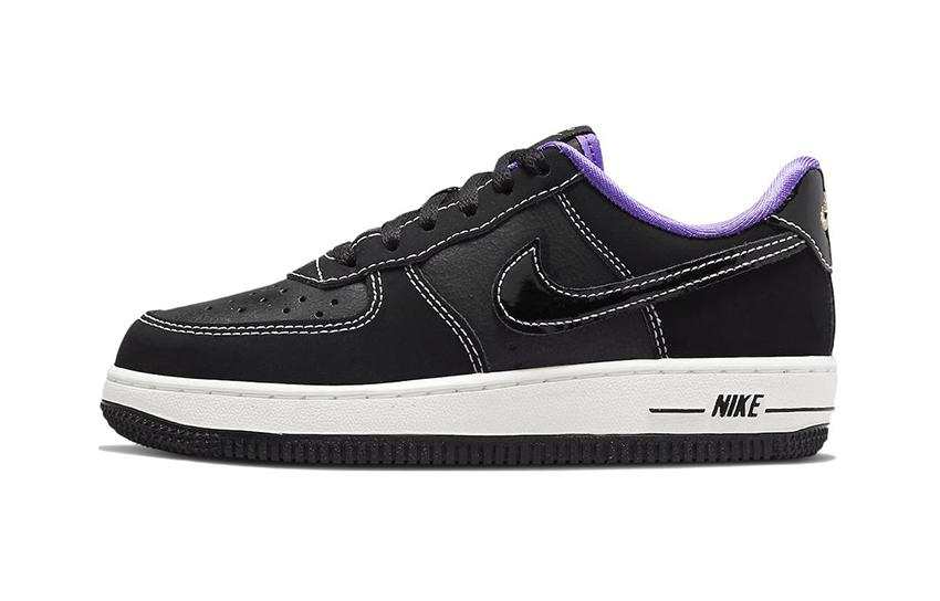 Nike Nike Air Force 1 Slip Resistant Cushioning Slip Resistant Cushioning Low top Kids' Skateboarding Shoes Black Purple