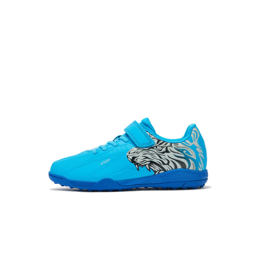 XTEP Slip Resistant Low top Kids' Soccer Shoes Blue Kids'