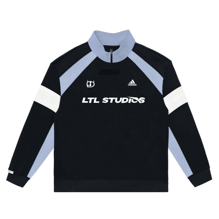 Adidas Adidas LABEL Sweatshirts Unisex Black Stand Collar Moderate Regular