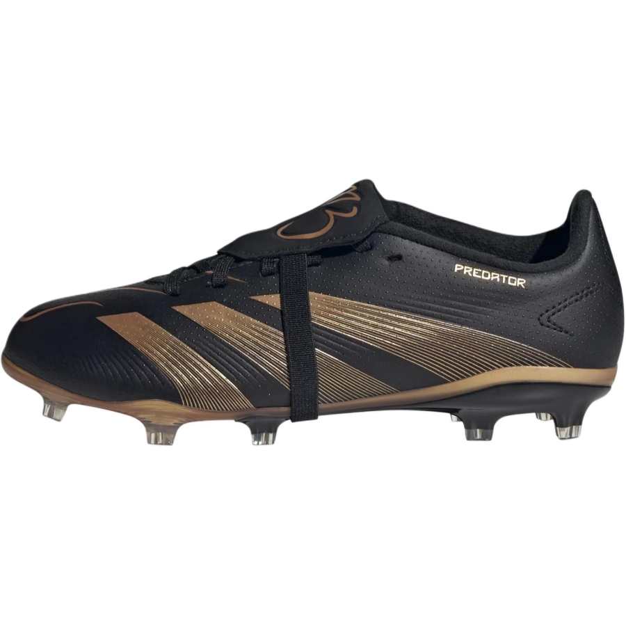 Adidas Adidas PREDATOR LEAGUE Comfortable Slip Resistant Abrasion Resistant Low top Kids' Soccer Shoes Black Gold Kids'