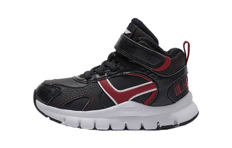 Li-Ning YOUNG Li Ning YOUNG Slip Resistant Cushioning Abrasion Resistant Thermal High top Kids Lifestyle Shoes Black