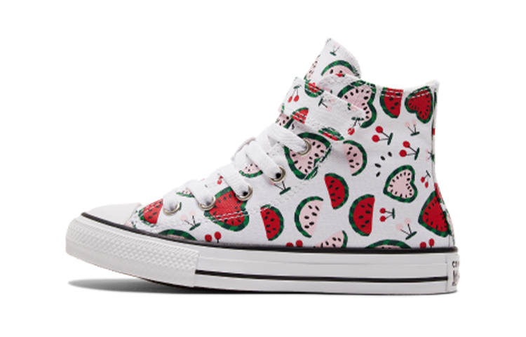 Converse All Star 1V High top Kids Canvas Shoes White Red Green Children Aged 3 7 Years Old