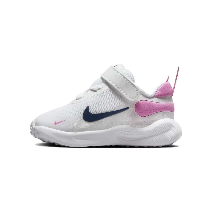 Nike Nike REVOLUTION 7 Slip Resistant Abrasion Resistant Low top Toddler Shoes White Pink Infant And Toddler