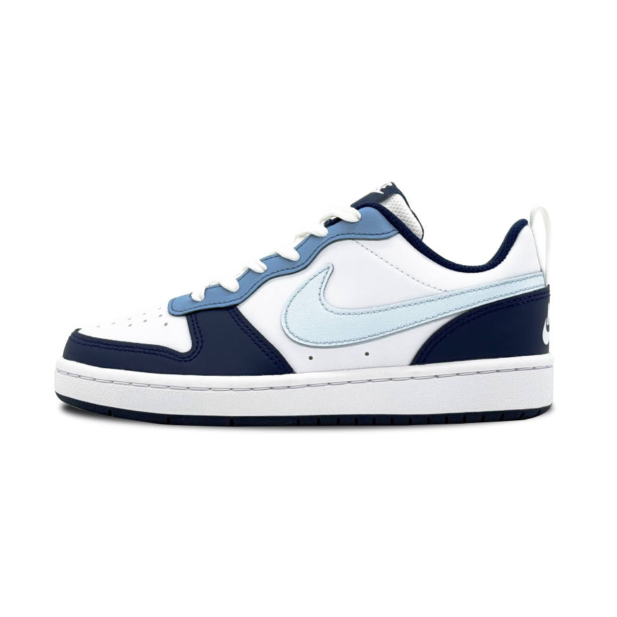 Nike Nike Court Borough Low 2 Synthetic Leather Low top Kids' Skateboarding Shoes Light Blue Teenagers