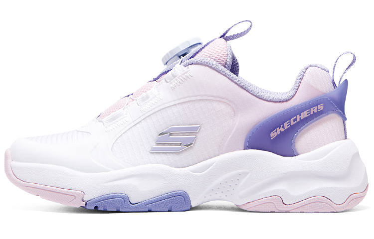 Skechers Girls Cushioning, Wear Resistant Low top Kids' Running Shoes White Purple