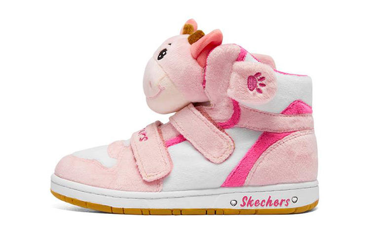 Skechers Sugarcanes Comfortable High top Kids' Skateboarding Shoes White Pink Teenagers