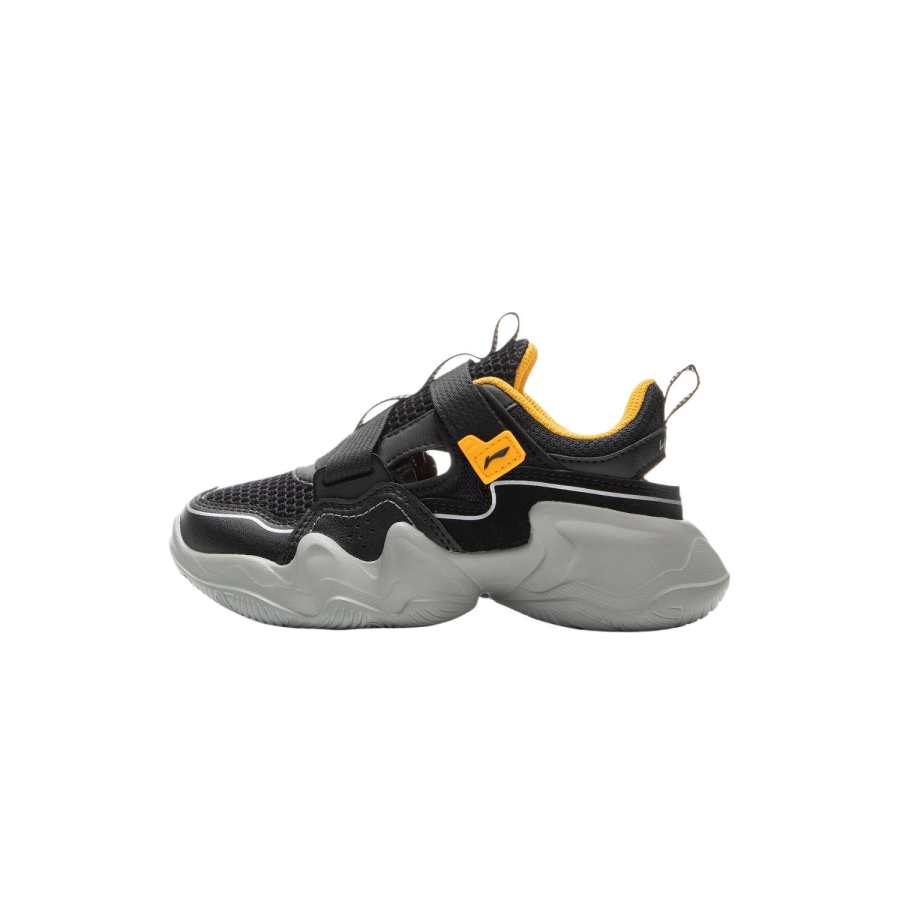 Li-Ning YOUNG Li Ning YOUNG Sports Life Collection Synthetic Leather Slip Resistant Abrasion Resistant Low top Outdoor Shoes Black