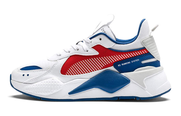 PUMA RS X Hard Drive Comfortable And Trendy Low top Kids Lifestyle Shoes White Blue Teenagers