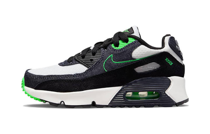 Nike Nike Air Max 90 Leather SE PS 'Black Scream Green'