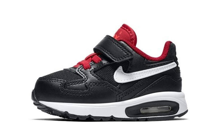 Nike Nike Air Max ST Hook and loop Cushioning Low top Toddler Shoes Black Red Infant And Toddler