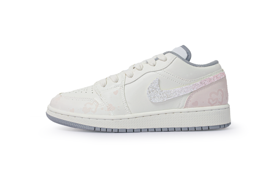 Jordan Jordan Air Jordan 1 Sweetheart Princess Low top Children's Basketball Shoes White Teenagers
