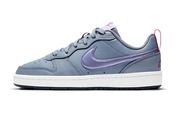Nike Nike Court Borough Collection Low 2 Synthetic Leather Abrasion Resistant Low top Skateboard Shoes Blue Purple Unisex