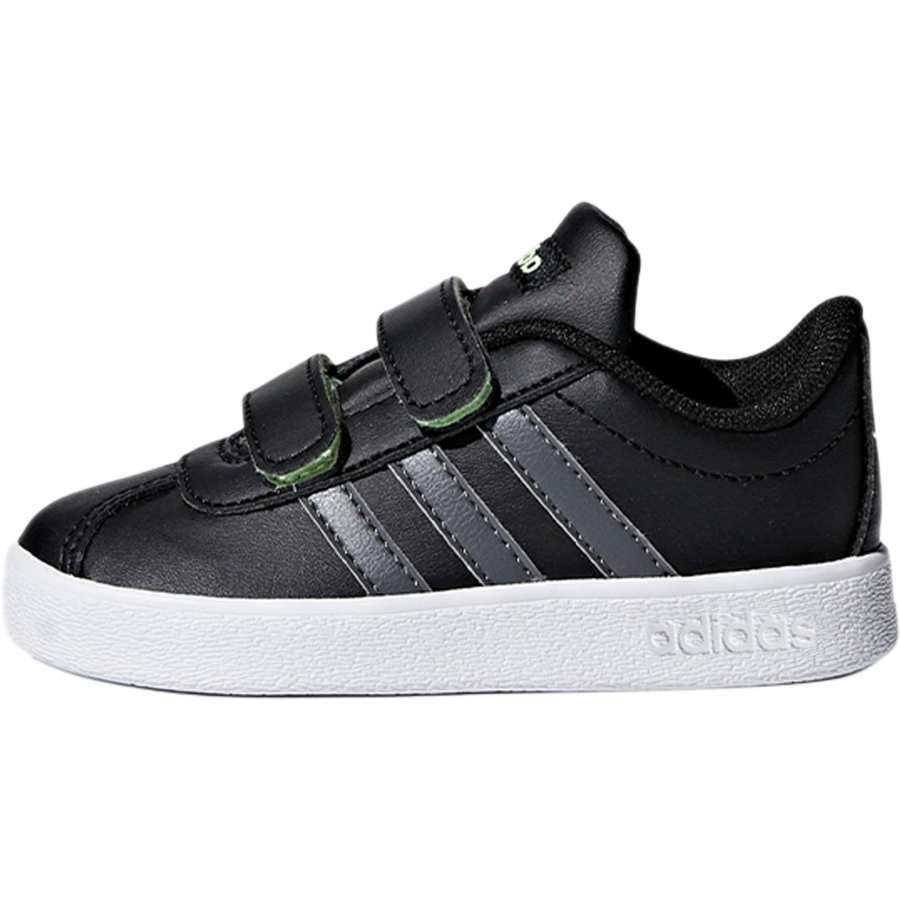 Adidas Adidas VL COURT 2.0 Abrasion Resistant Abrasion Resistant Low top Skateboard Shoes Black Infant And Toddler