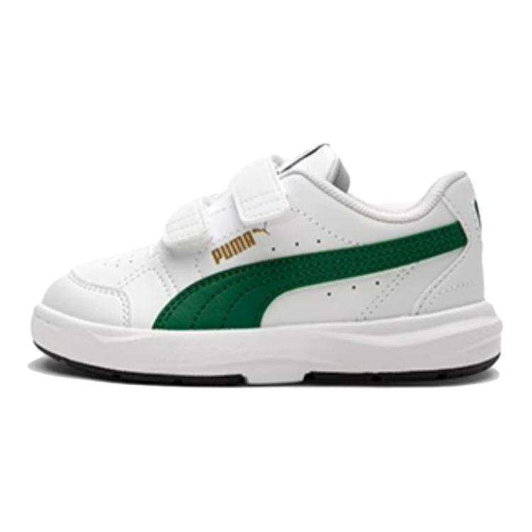PUMA EVOLVE Leather Cushioning, Wear Resistant Low top Kids' Skateboarding Shoes White Green
